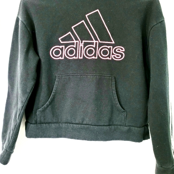 Adidas Youth Pull-Over Crop Hoodie Size L - Picture 4 of 15